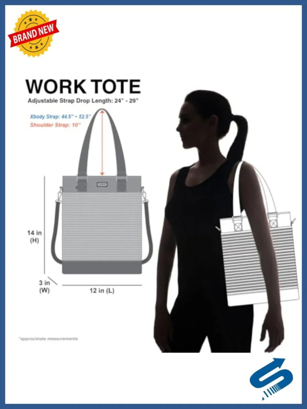 CHALA Work Tote Women Shoulder Purse Detachable Crossbody Vegan Leather